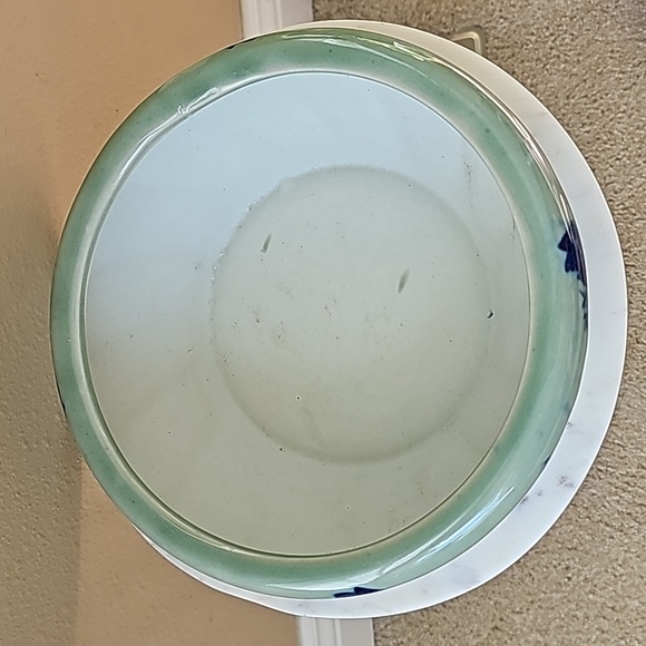 AAA Imports Ceramic Green Blue Floral Chinoiserie Style Planter Pot - Picture 7 of 12